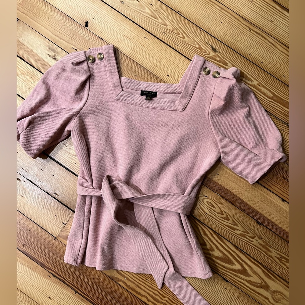 Anthropologie Current Air link puff sleeve top